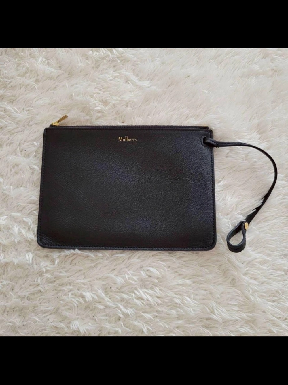 Mulberry Yellow, Black & Cream Pebbled Leather Drawstring Tote with Pouch - Picture 8 of 12